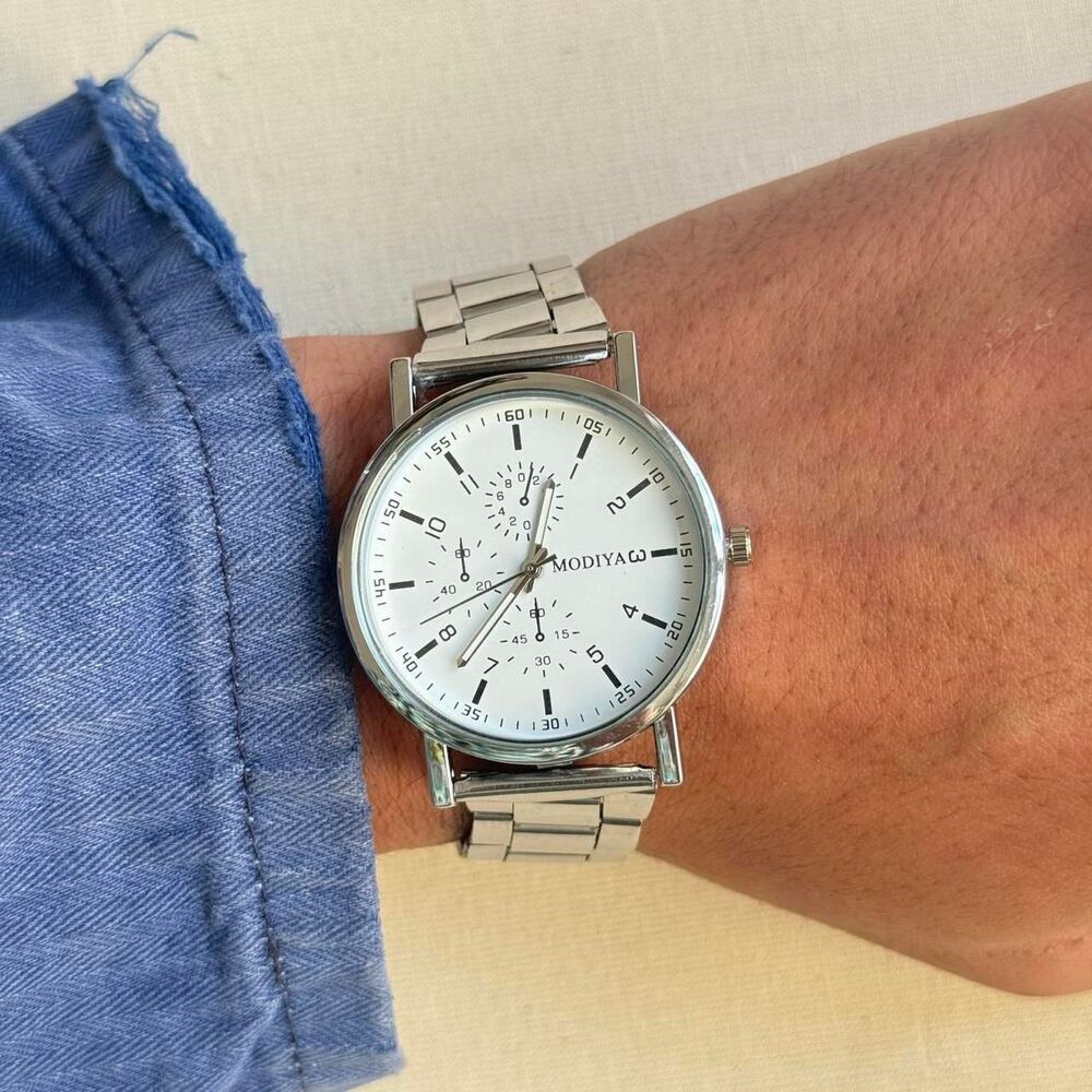 Unbranded Men's Silver and Grey Watch